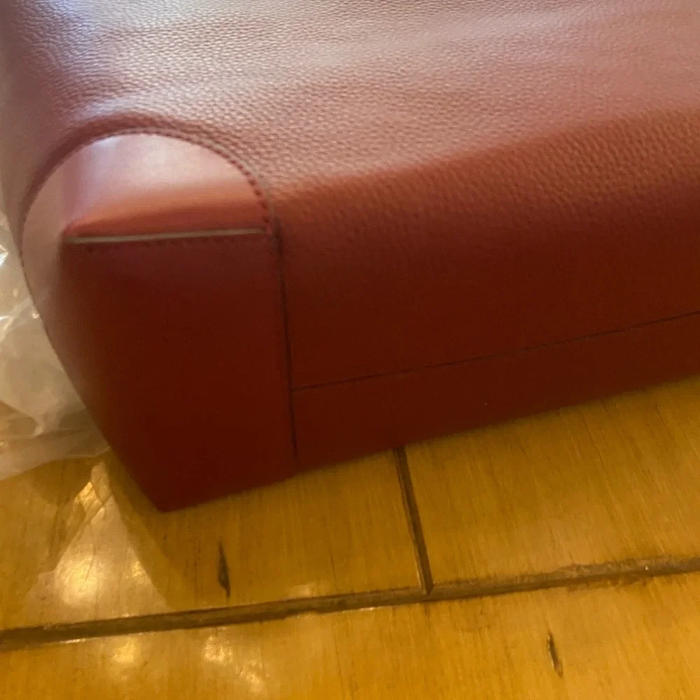 Michael Kors Eve Large Red Brandy Leather Tote Bag & Wallet New Tags Authentic - Picture 16 of 16